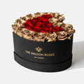 Heart Black Box | 24K Gold & Red Roses