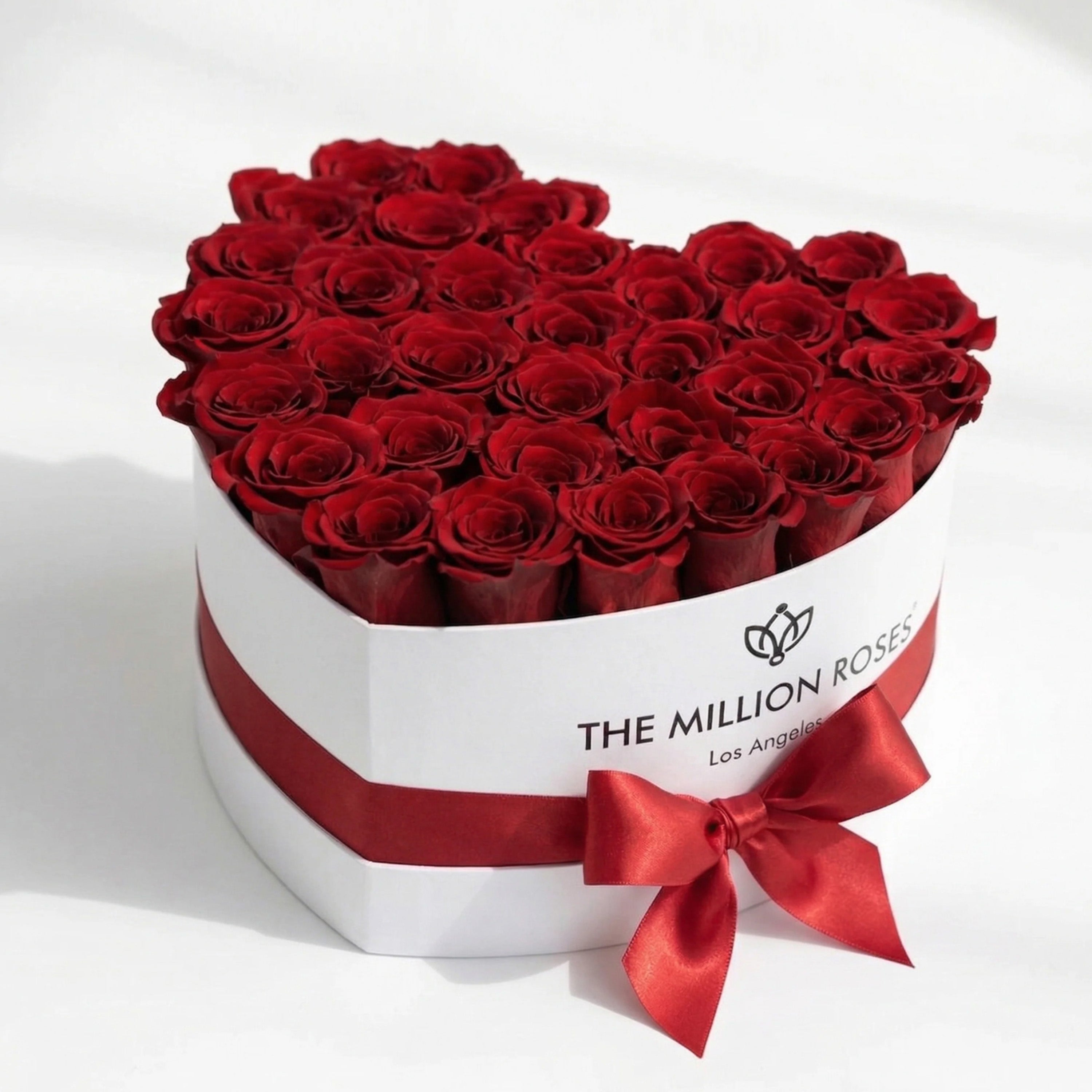 Heart White Box | Red Roses